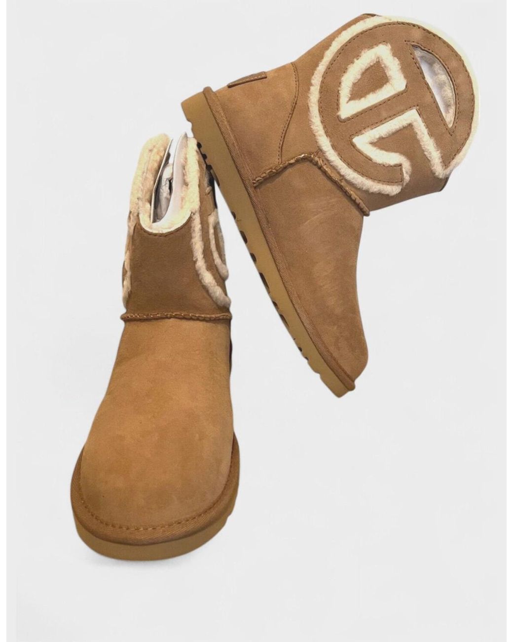 Ugg Brown X Telfar Logo Mini Boot Chestnut