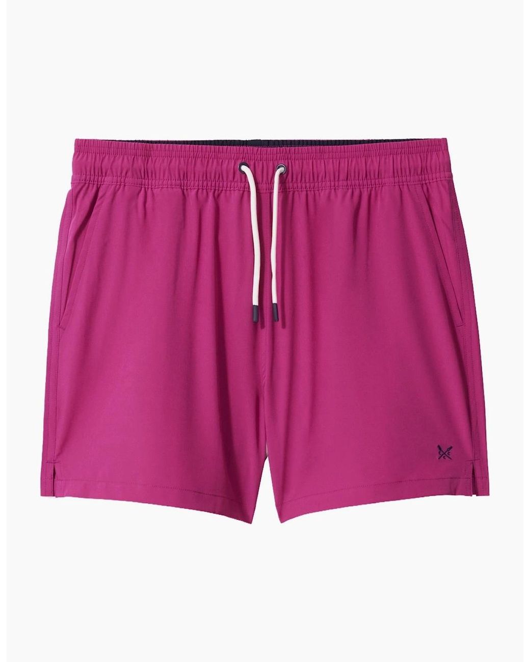 Crew Pink Plain Swim Shorts for men