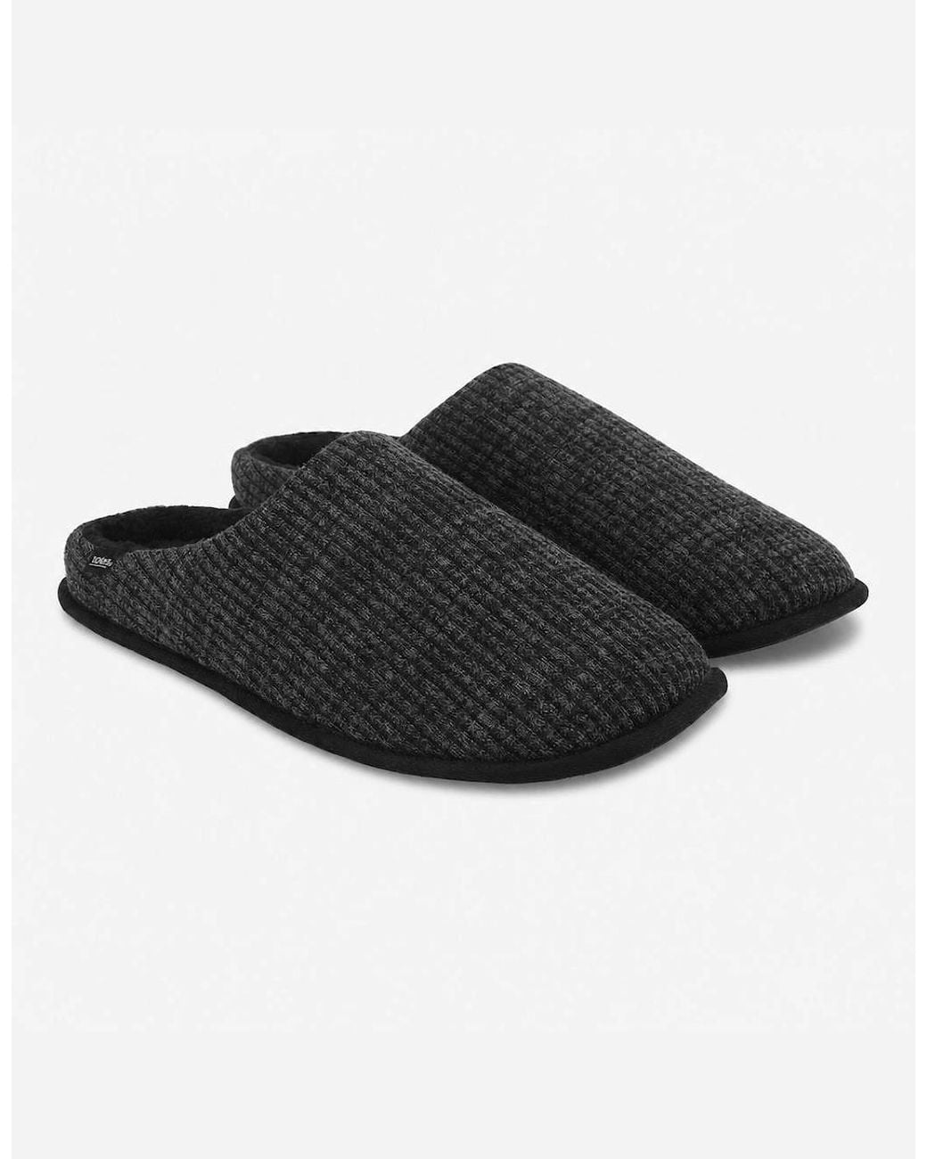 Totes Black Toasties Cord Mule Slippers Mules for men