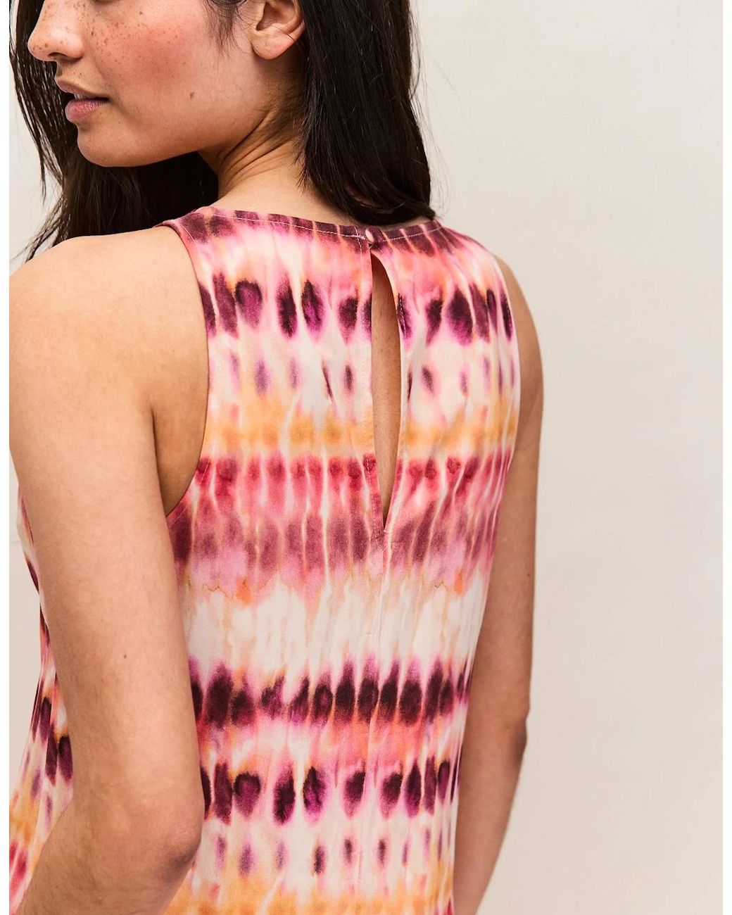 Ro&zo White Tie Dye Print Dress