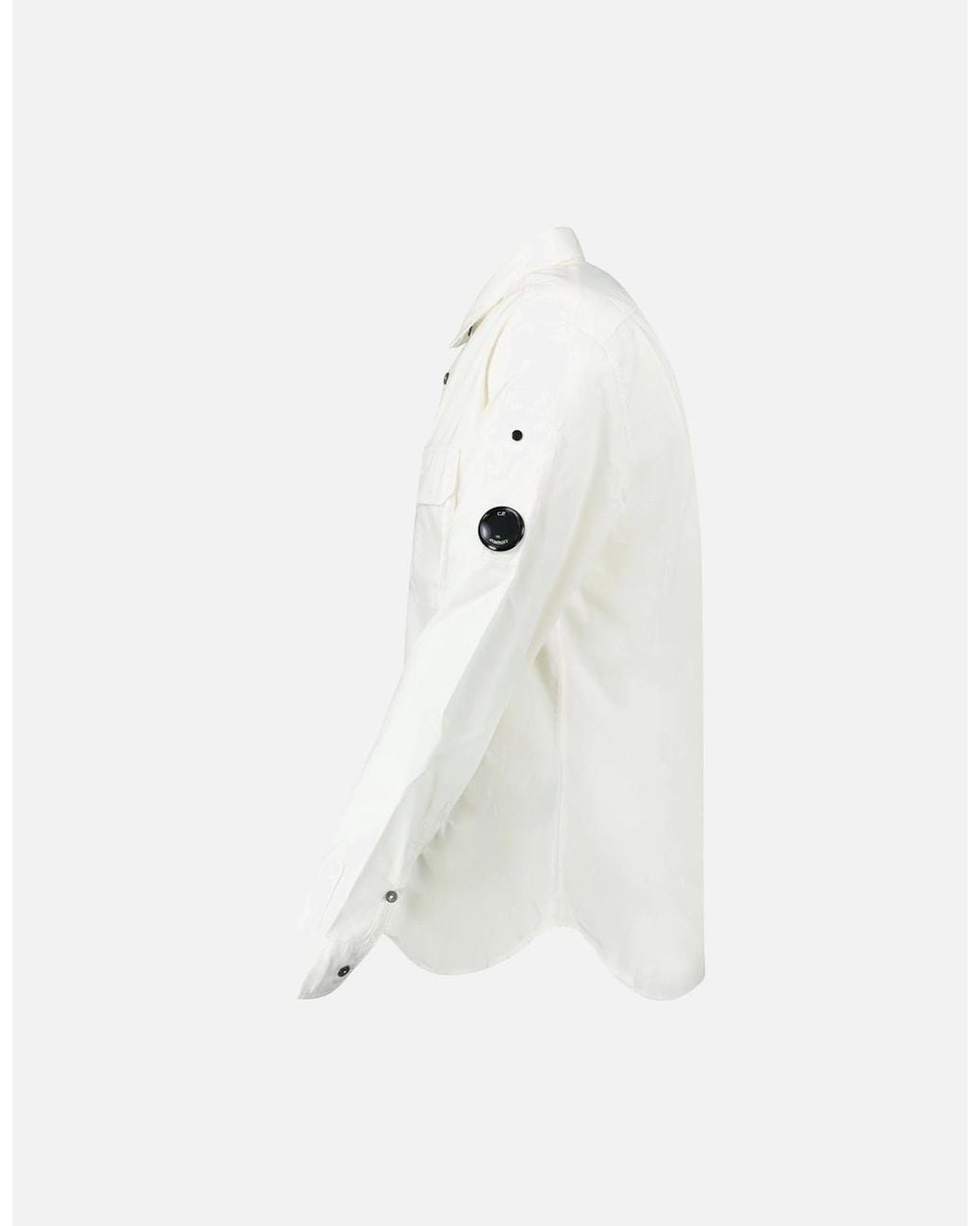 C P Company White Lens Safari Shirt Gauze for men