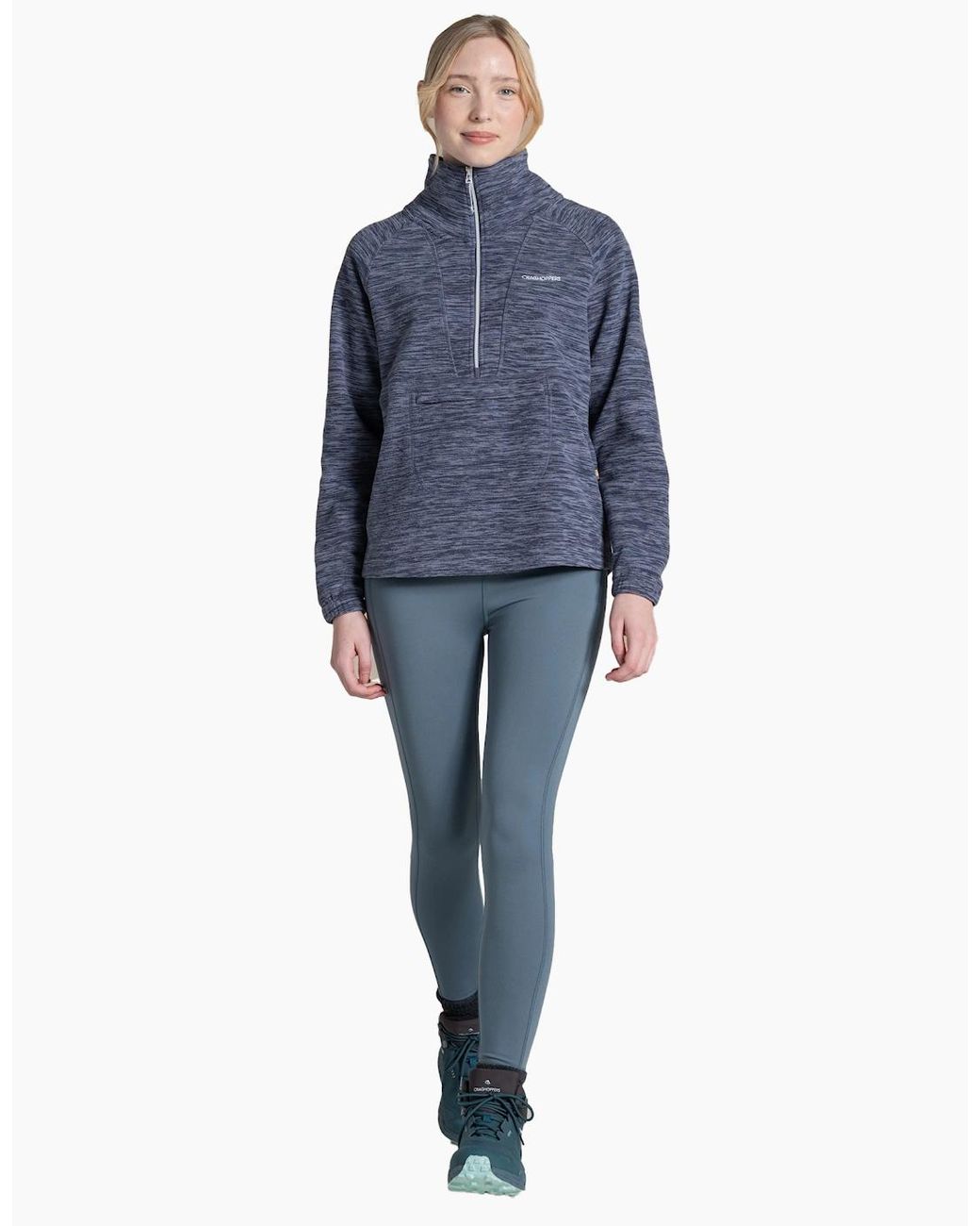 Craghoppers Blue Ladies Esk Ii Half Zip Fleece Top