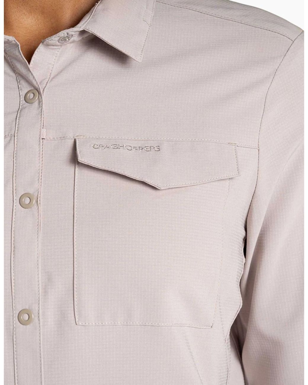 Craghoppers Gray Ladies Nosilife Pro Iii Nosilife Long-Sleeved Shirt
