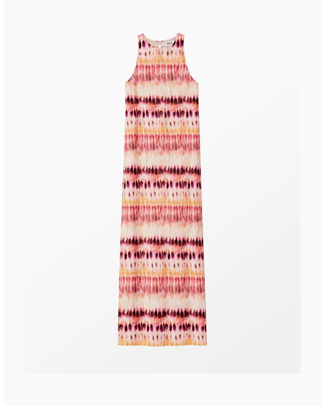 Ro&zo White Tie Dye Print Dress