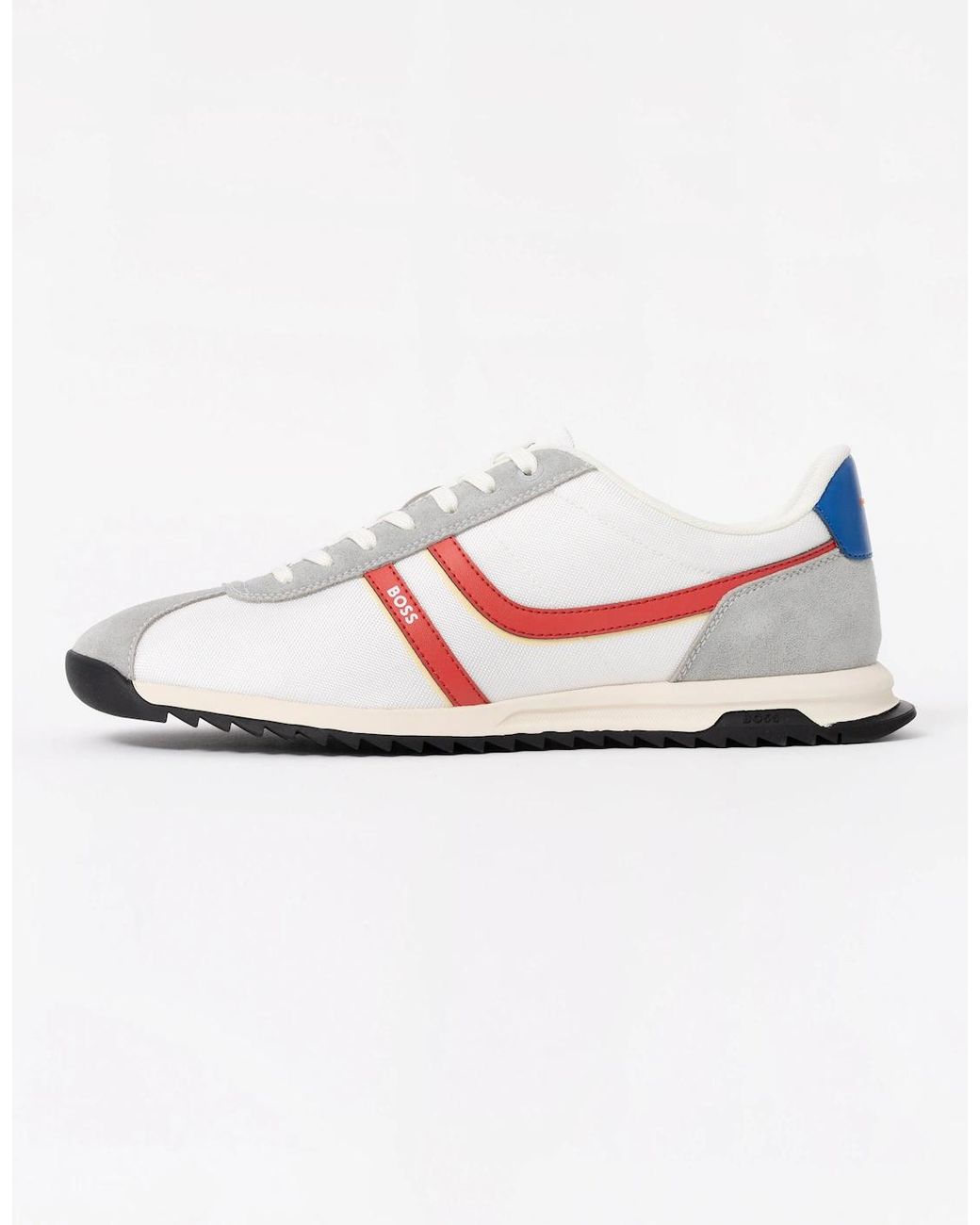Boss White Boss Zayn Low-Top Trainers With Faux-Leather Trims for men