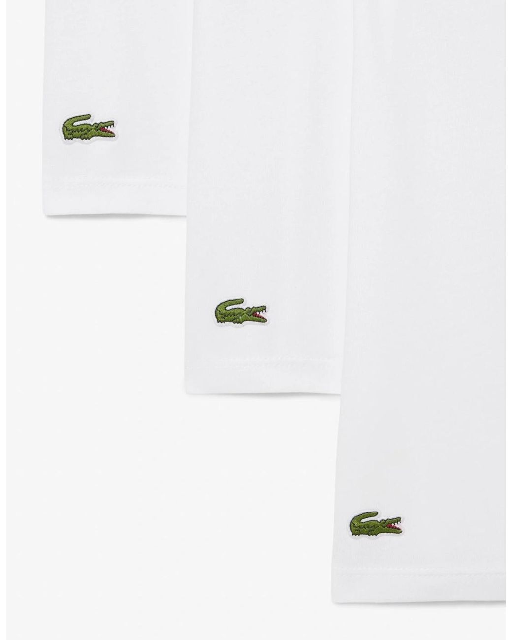 Lacoste Black 3-Pack Cotton Crew Neck T-Shirts for men