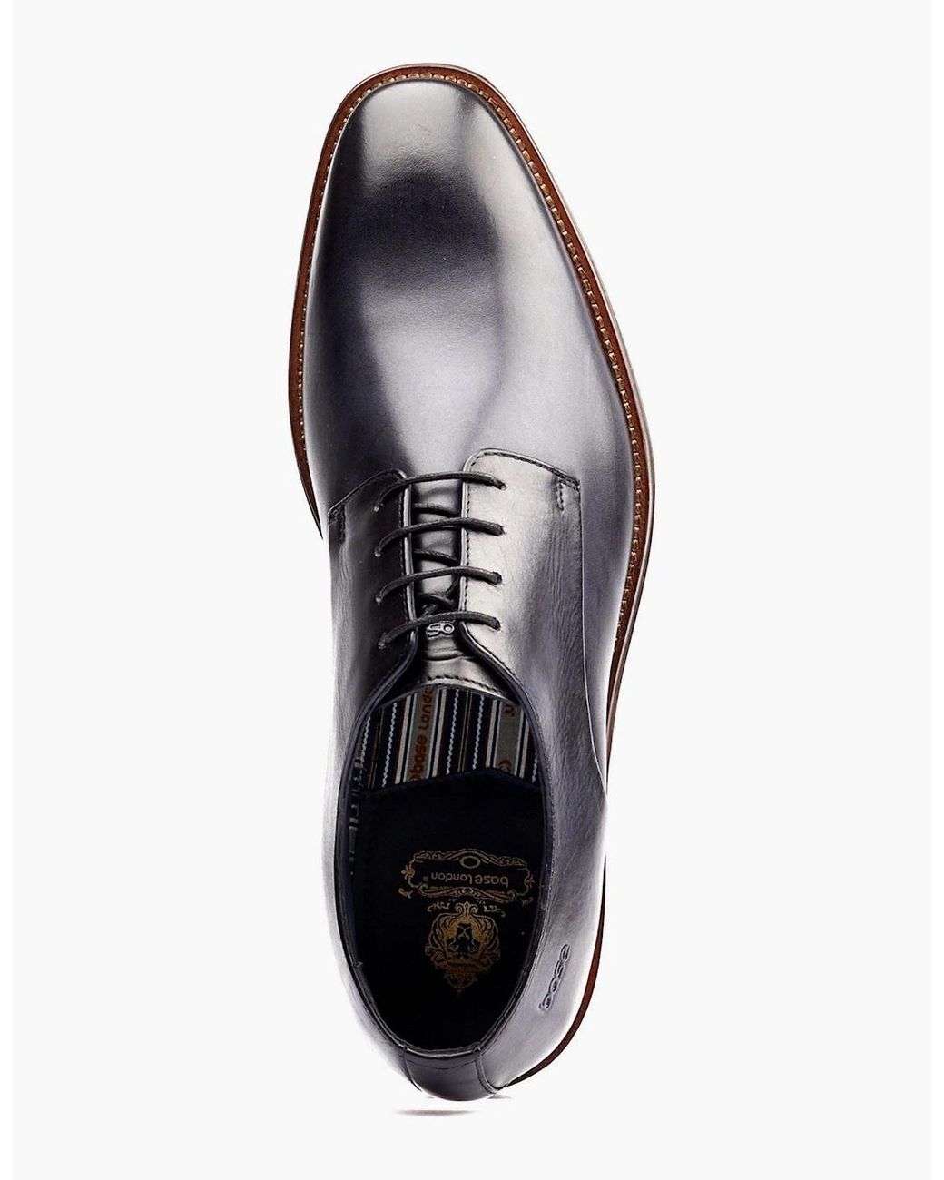 Base London Black London Marley Derby Leather Lace-Up Shoes for men
