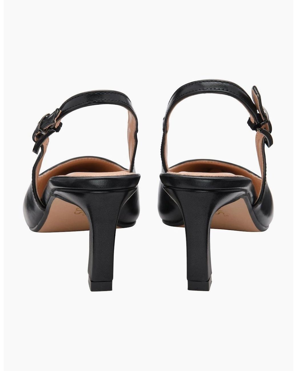 Lotus Black Sharon Slingback Court Shoes