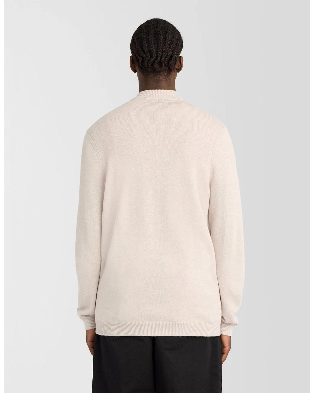 Lyle & Scott Natural Cotton Merino Zip Cardigan for men
