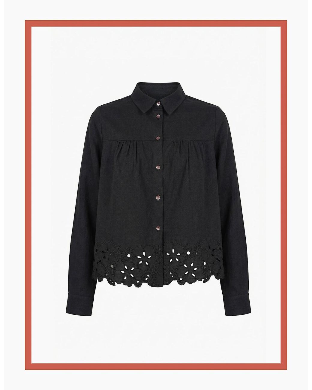 Nooki Design Black Koren Embroidered Blouse