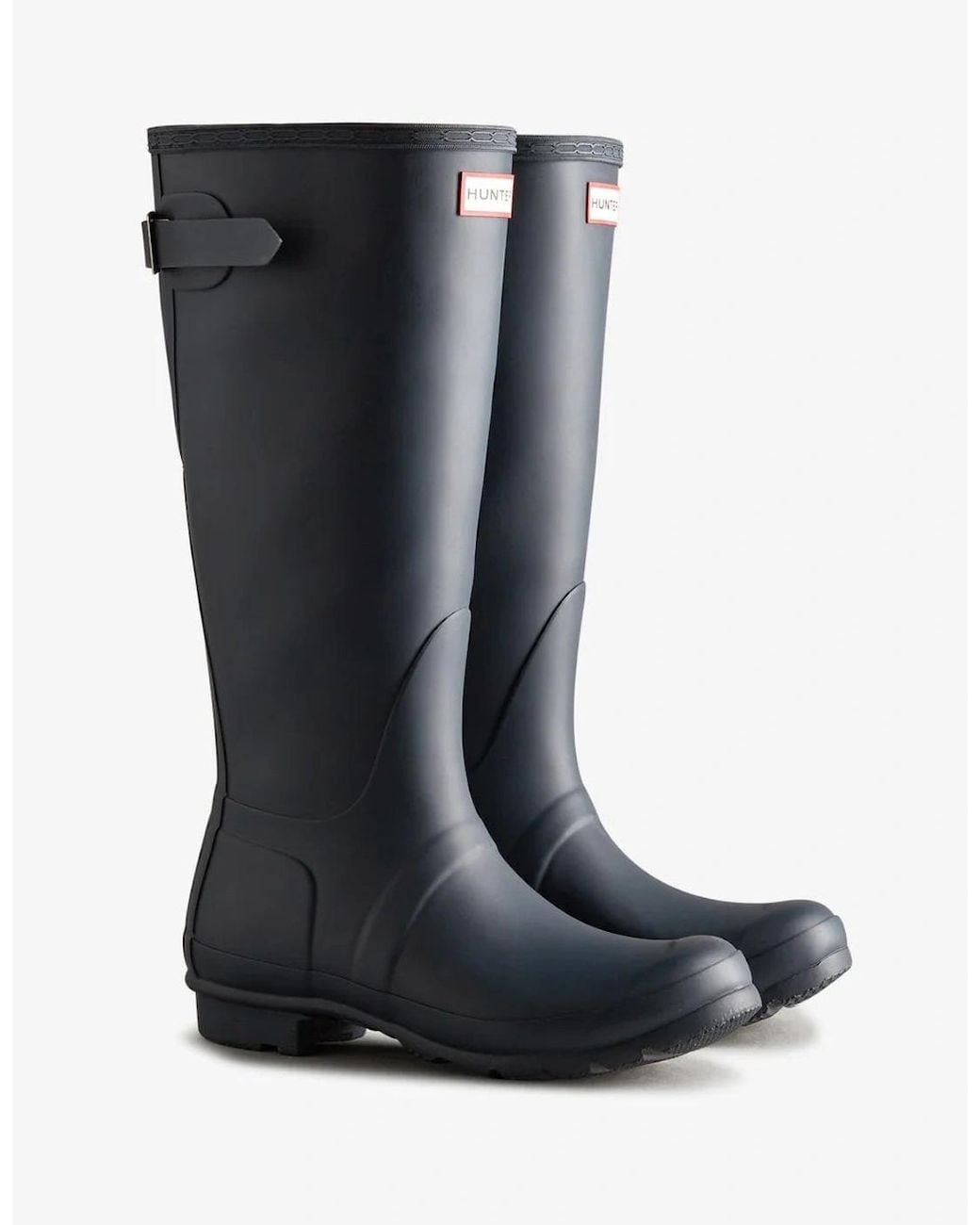 Hunter Black Original Tall Back Adjustable Wellies