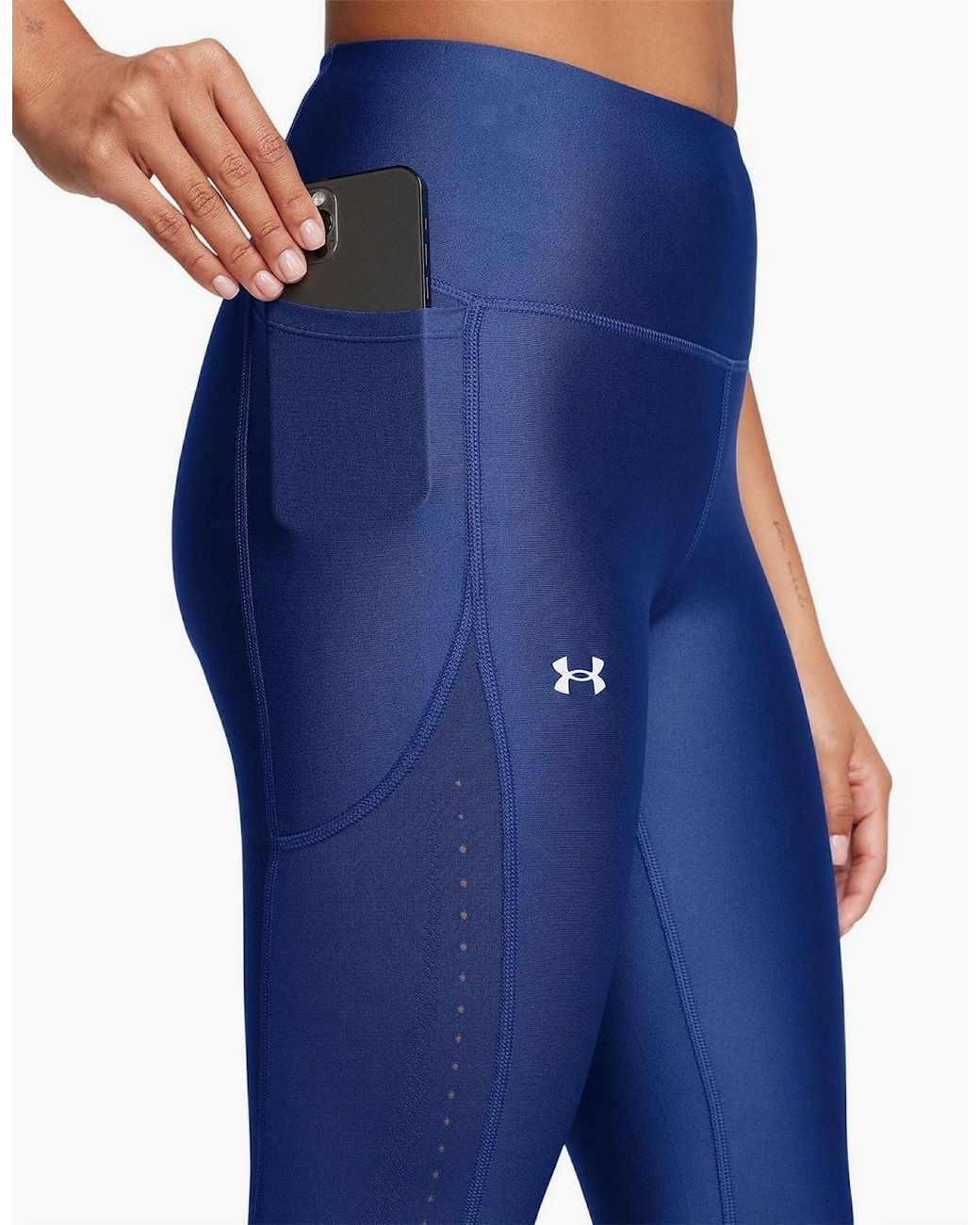 Under Armour Blue Vanish Solid Patterned Leggings
