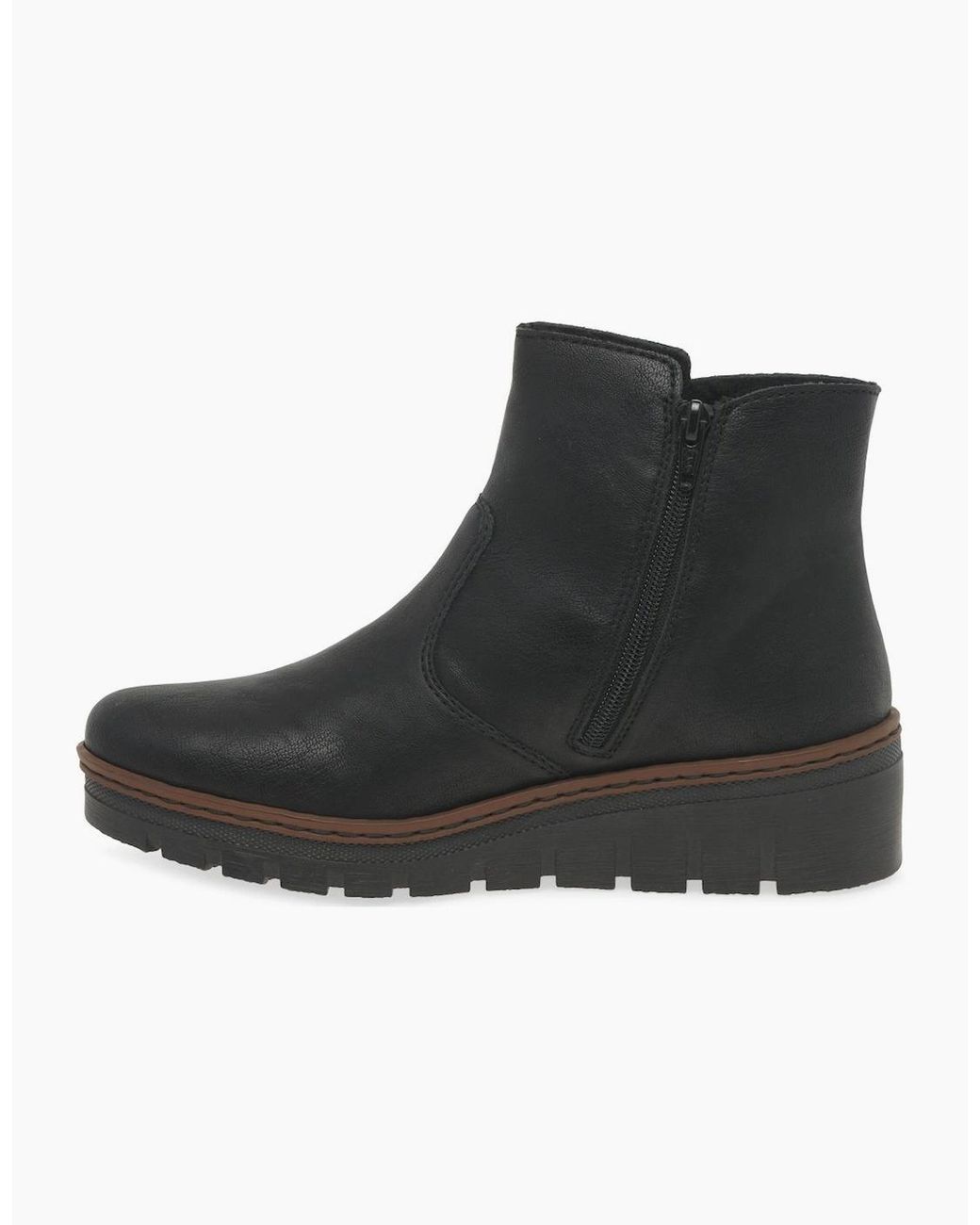 Rieker Black Capital Ankle Boots