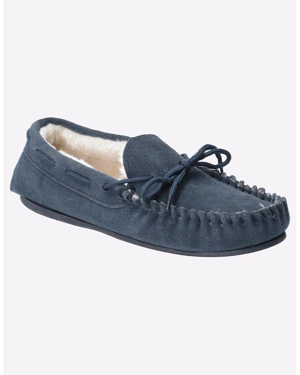Hush Puppies Blue Allie Memory Foam Slippers