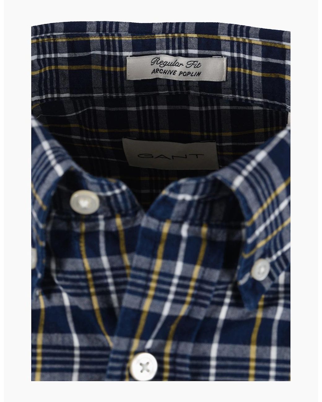 Gant Blue Reg Archive Poplin Check Shirt for men