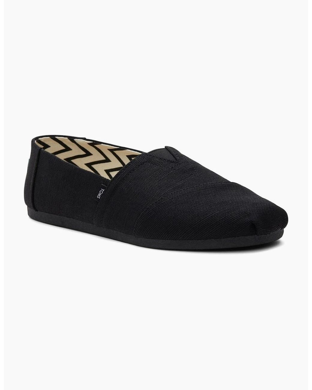 TOMS Black Alpargata Slip On Shoes for men