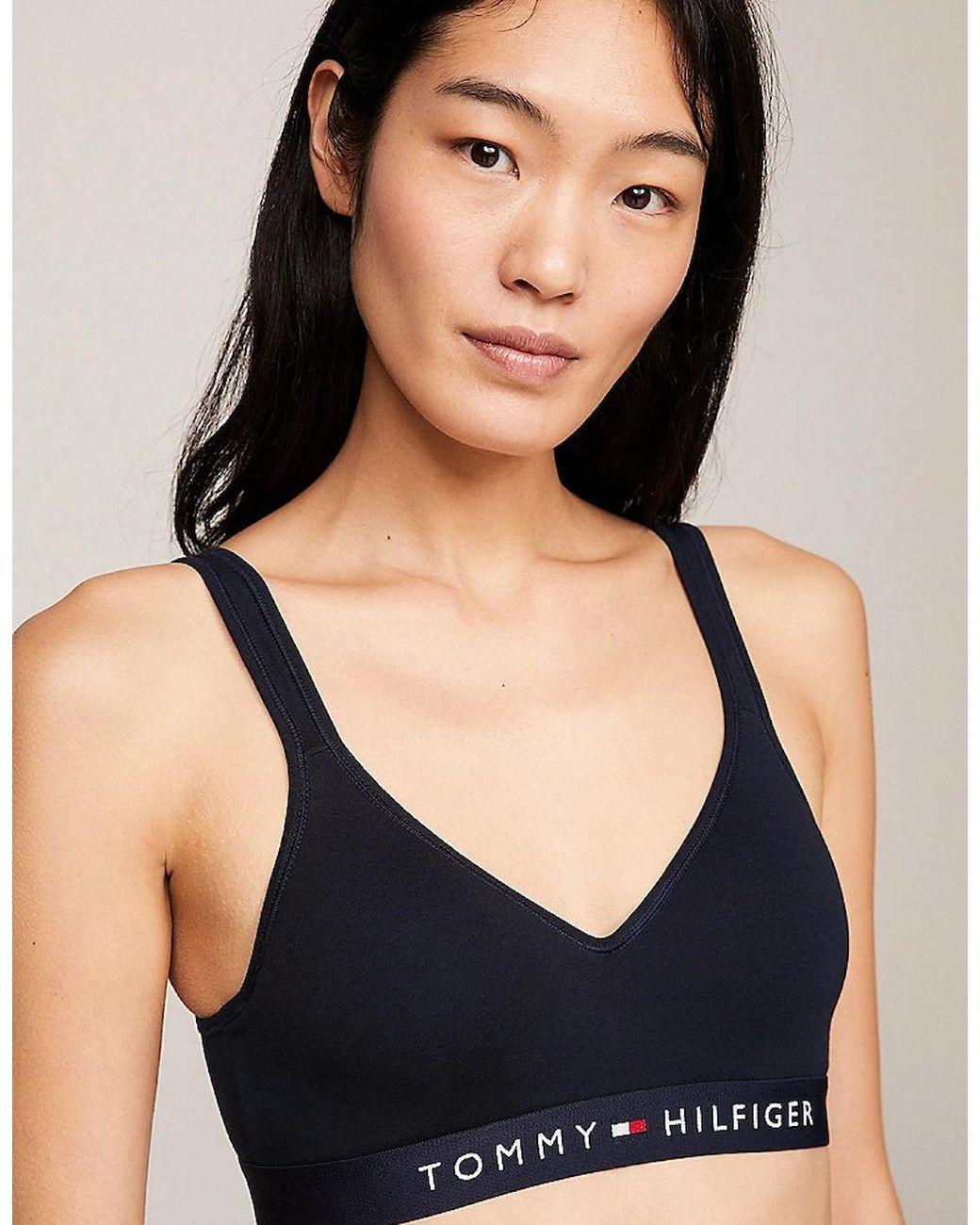 Tommy Hilfiger Black Bralette Lift Desert Sky