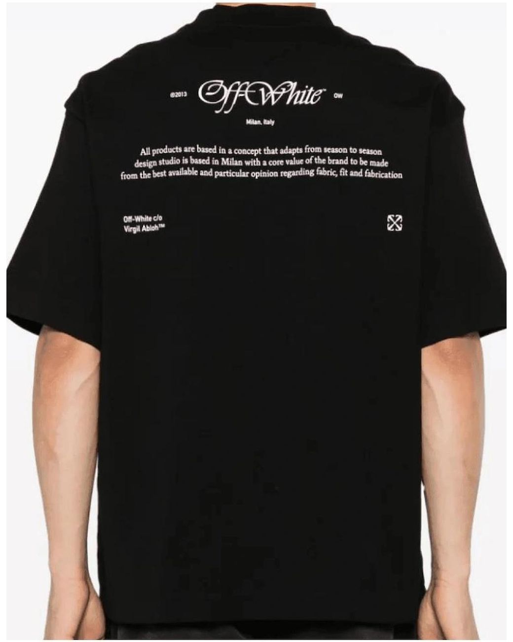 Off-White c/o Virgil Abloh Black Script Mary Logo T-Shirt for men