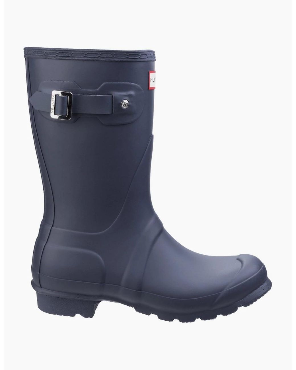 Hunter Blue Original Short Rubber Wellington Boots