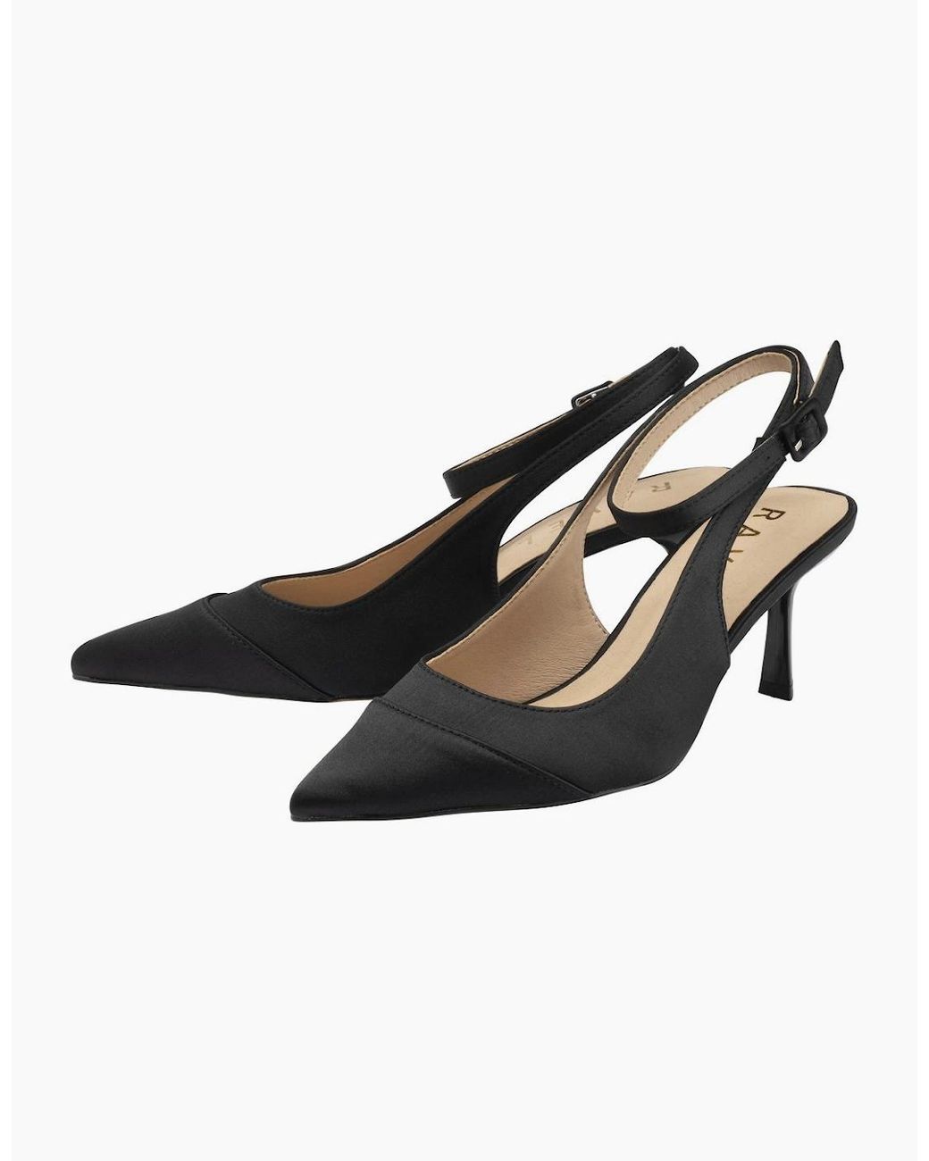Ravel Black Catrine Slingback Court Shoes