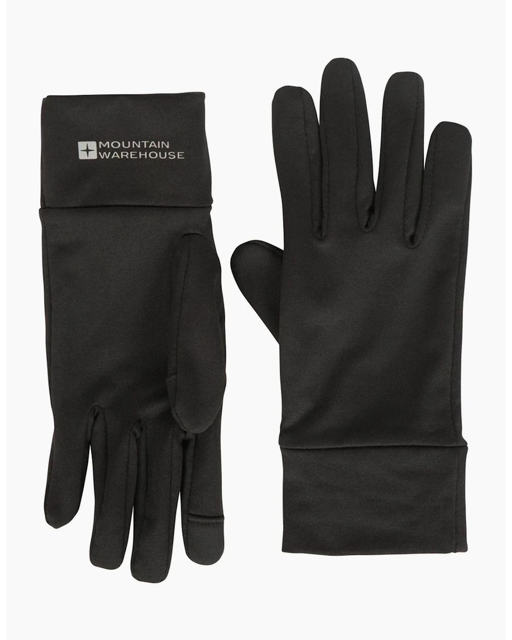 Mountain Warehouse Black Ladies Touch Screen Lined Gloves