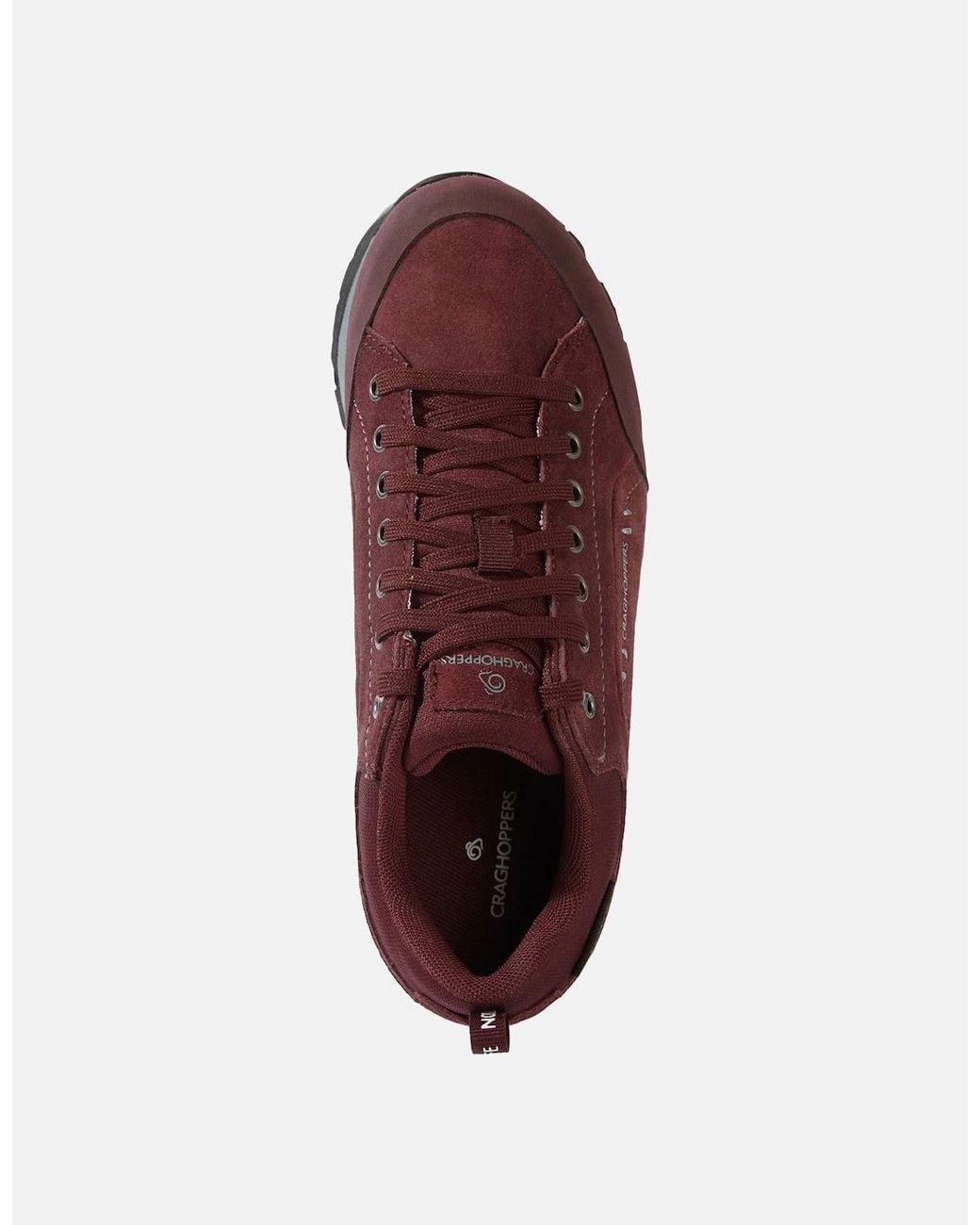 Craghoppers Red Ladies Suede Trainers