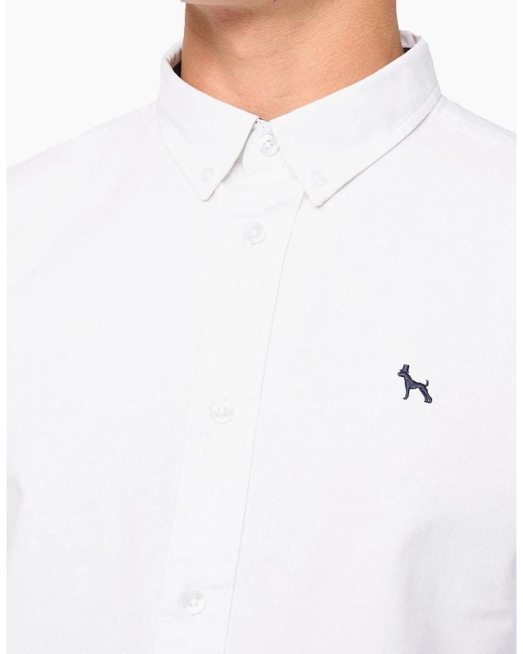 Bewley & Ritch White Bewley & Ritch Chatmen Slim Fit Oxford Shirt for men