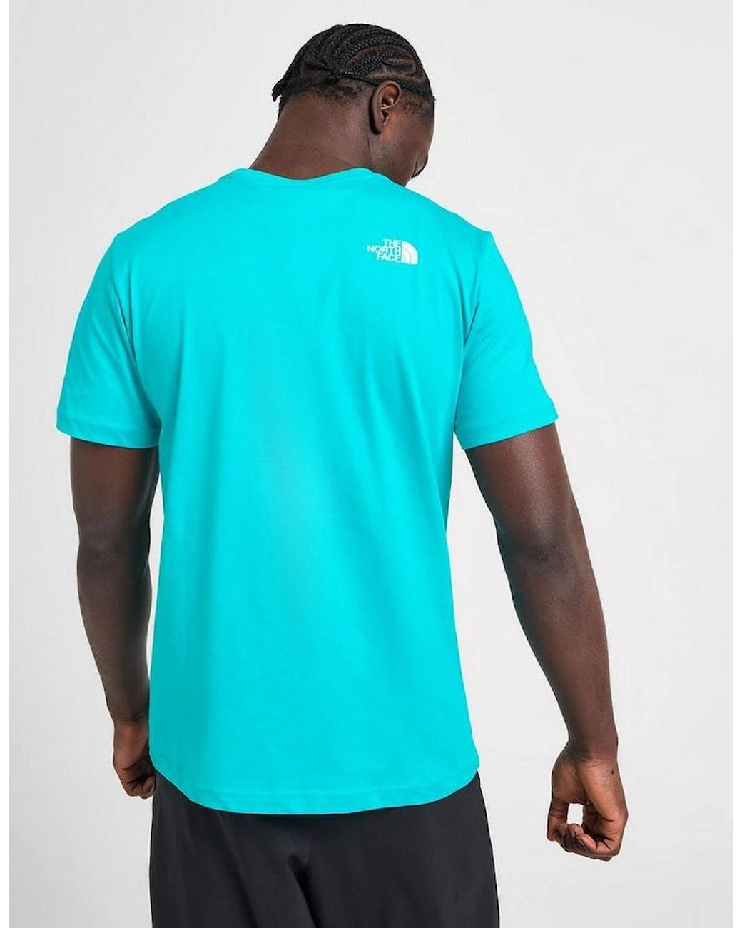 The North Face Blue Fine Box Logo T-Shirt for men