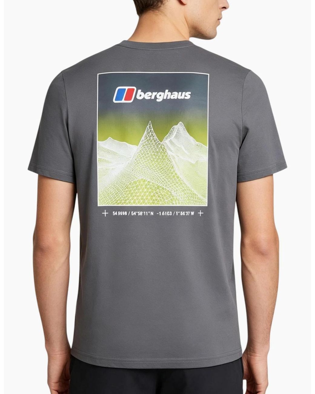 Berghaus Blue T Shirt Mount Crew Neck Short Sleeve Cotton Summer Tee for men