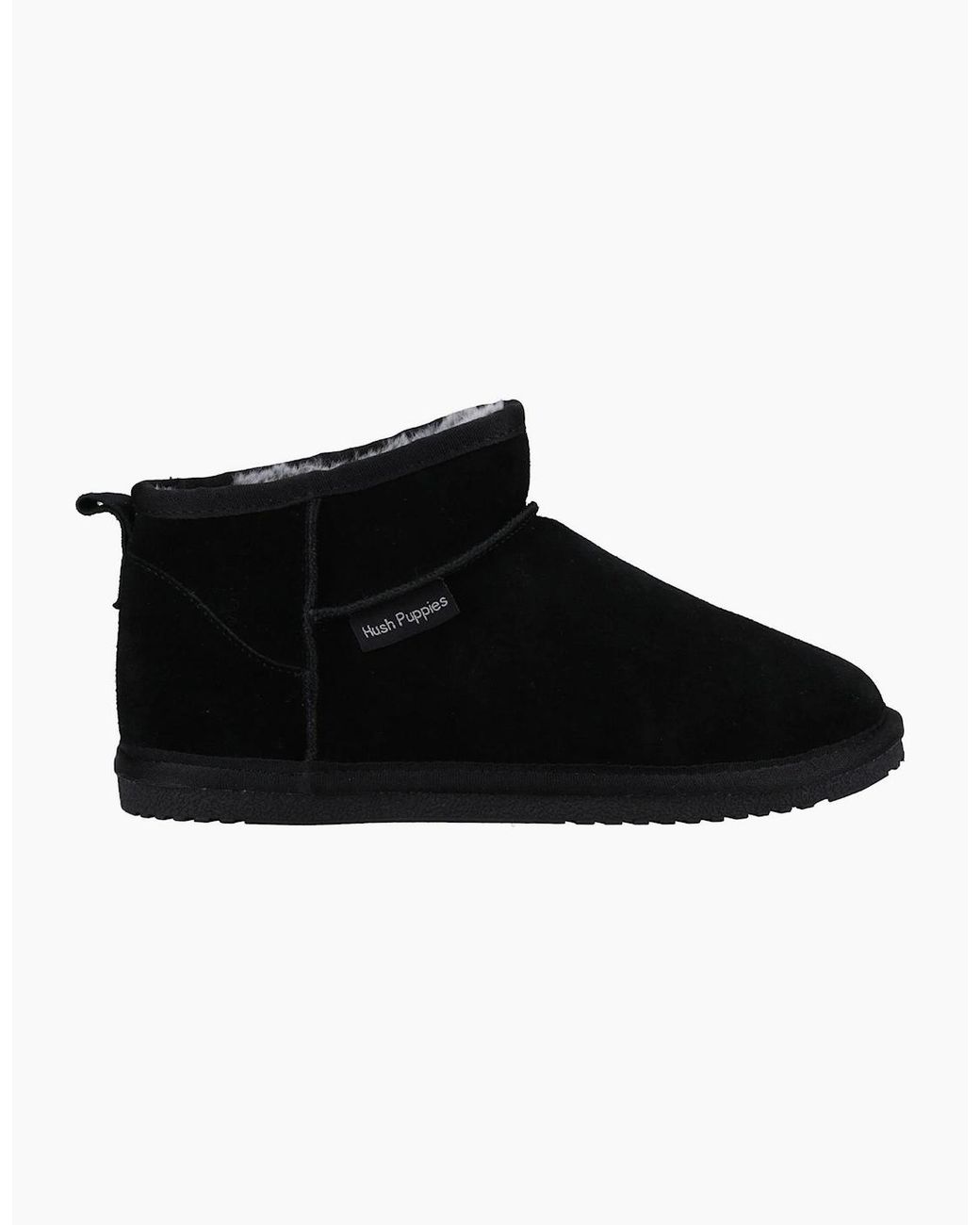 Hush Puppies Black Ashanti Suede Slippers