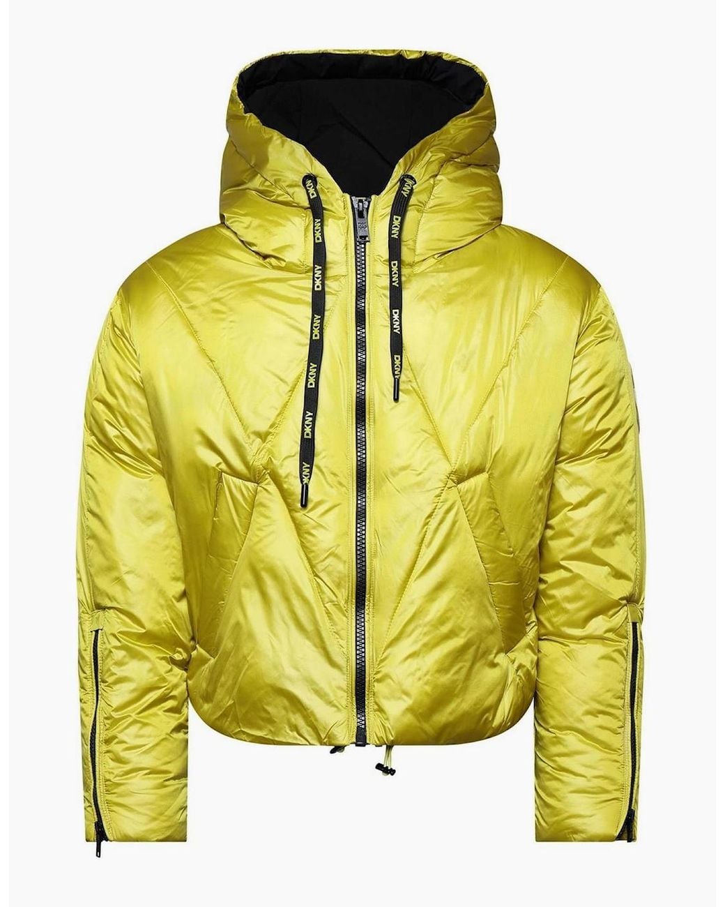DKNY Yellow Puffer Jacket