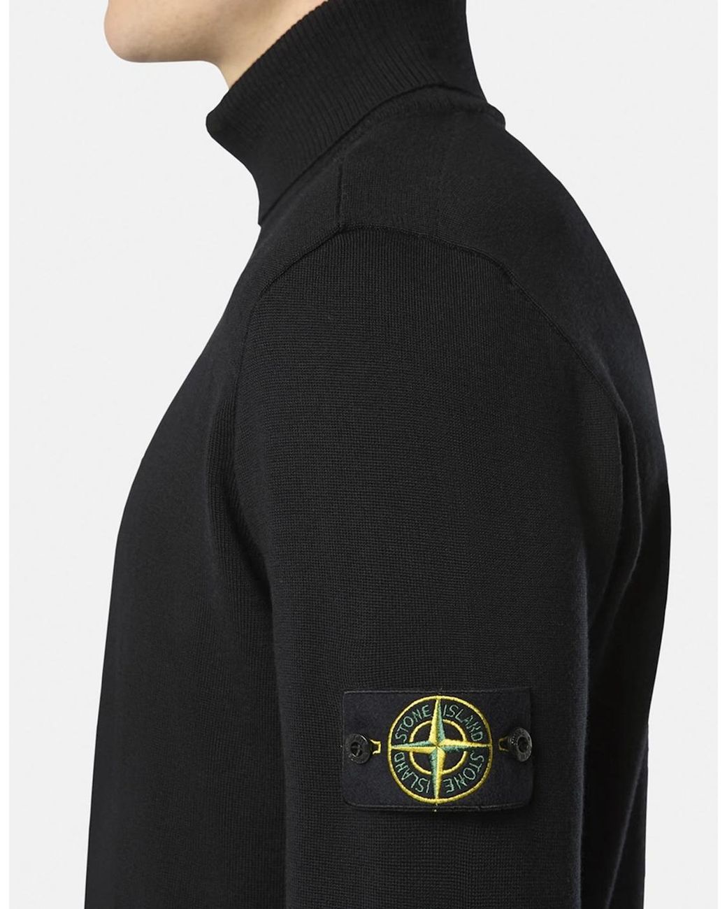 Stone Island Black T Neck 5100025 Sweater for men