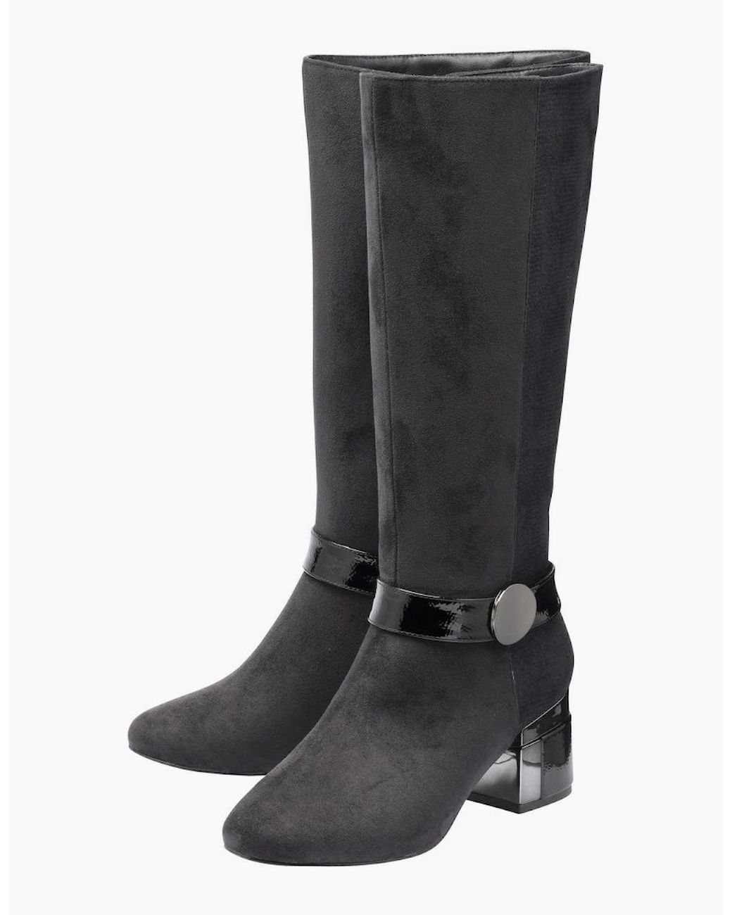 Lotus Black Solia Knee High Boots