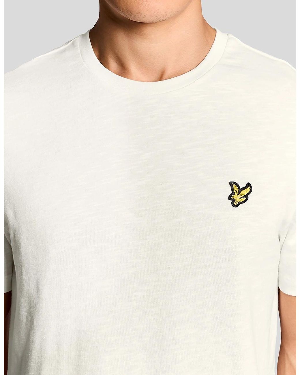 Lyle & Scott White Fine Cotton Slub T-Shirt for men