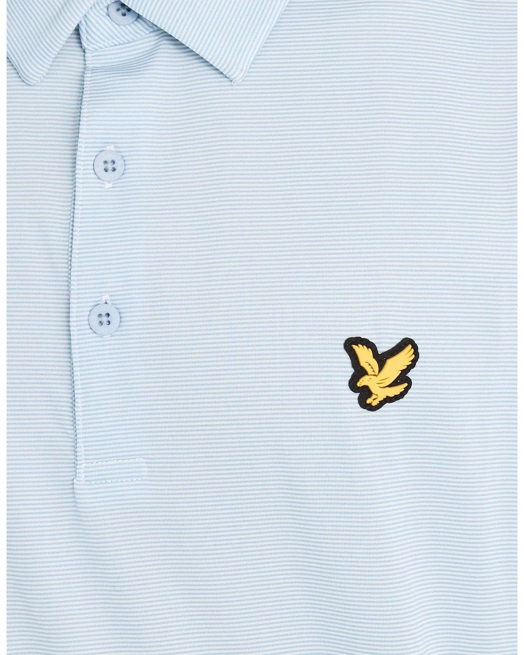 Lyle & Scott White Microstripe Technical Polo Shirt for men