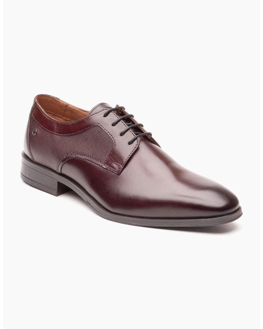 Base London Brown London Dome Leather Burnt Lace-Up Shoes for men