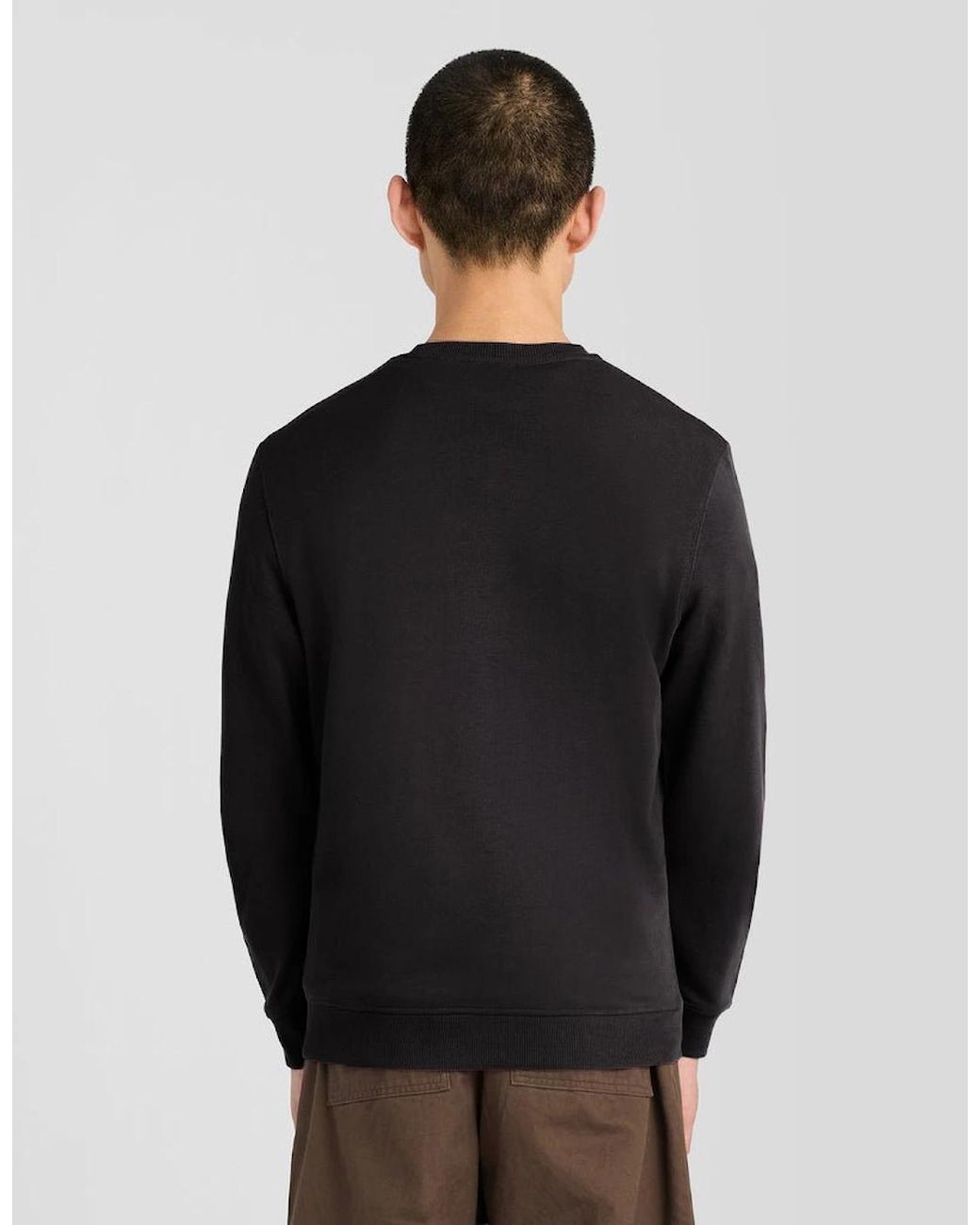 Lyle & Scott Black Everyday Cotton Crew Neck Sweatshirt for men