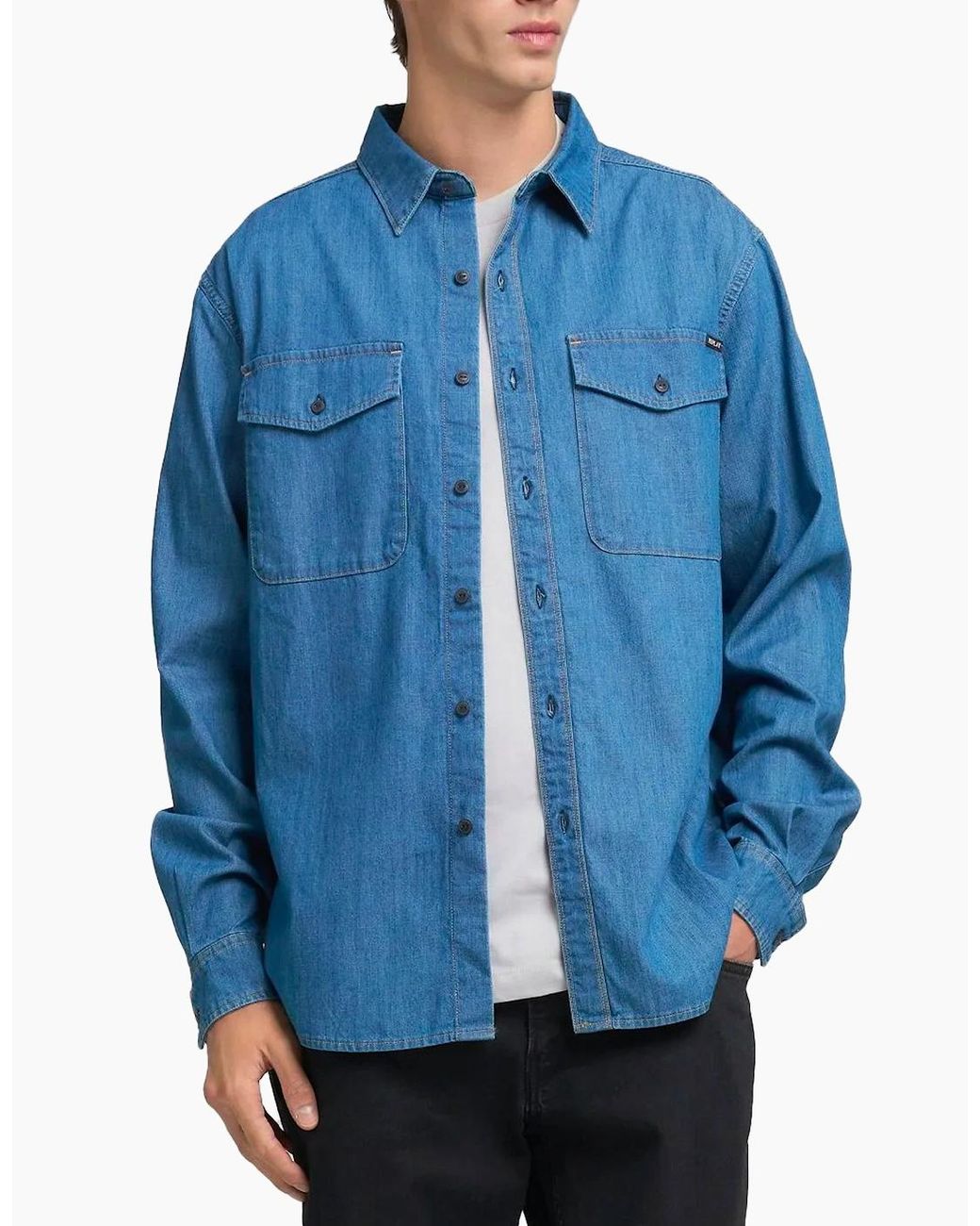 Replay Blue Denim Shirt for men