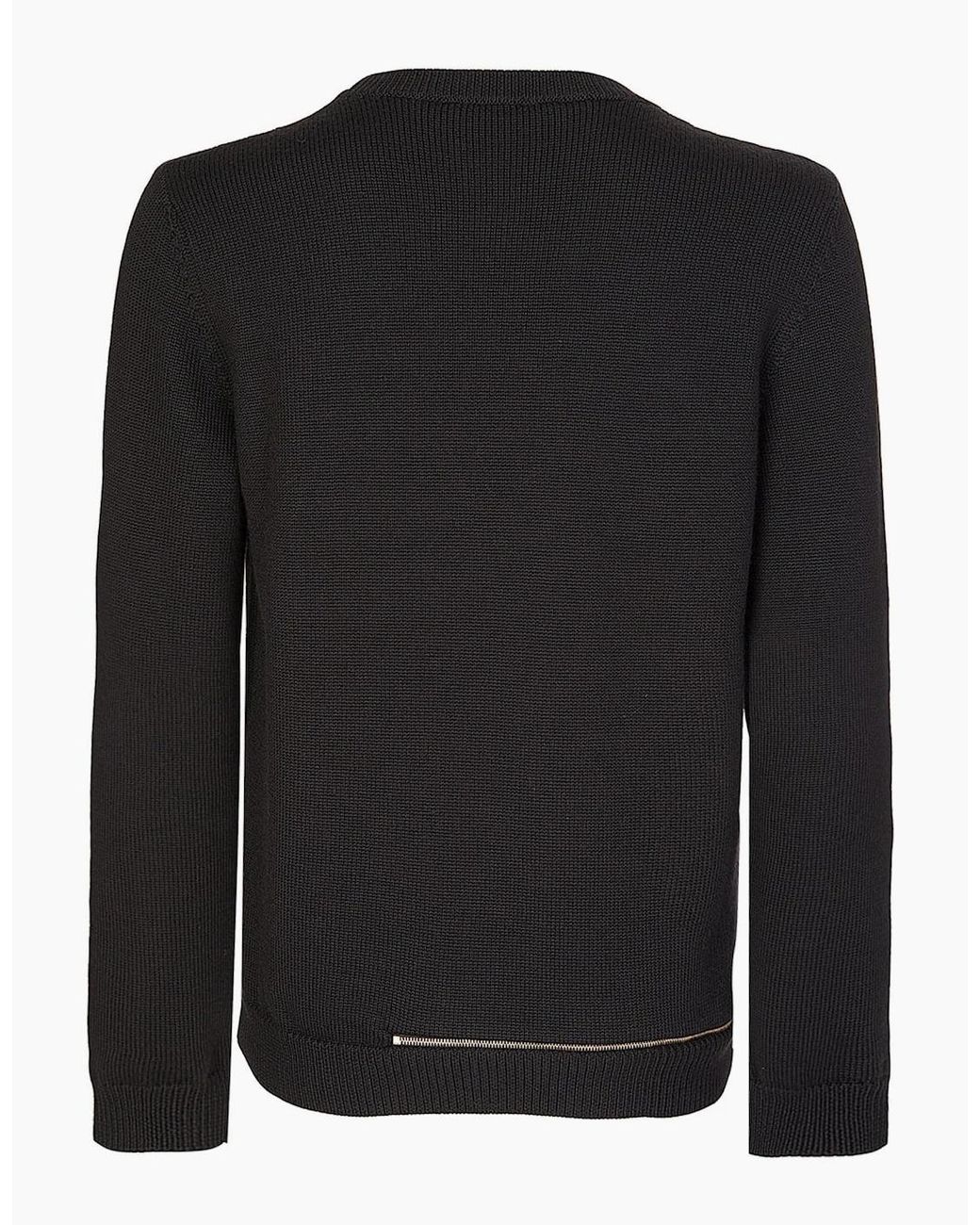 DSquared² Black Dsquared Zip Hem Knitted Jumper