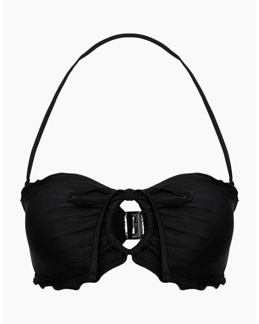 Boss Black Ruffle Bikini Top