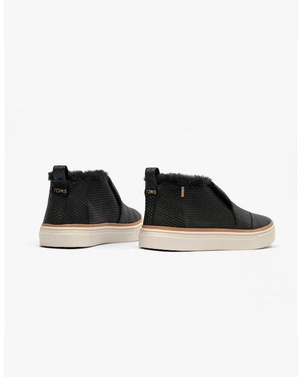 TOMS Black Paxton Leather Slip On