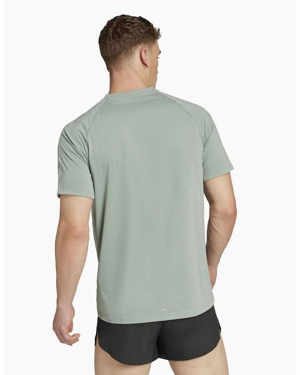 Adidas Green Own The Run Crew Neck Short Sleeve Jersey T-Shirt for men