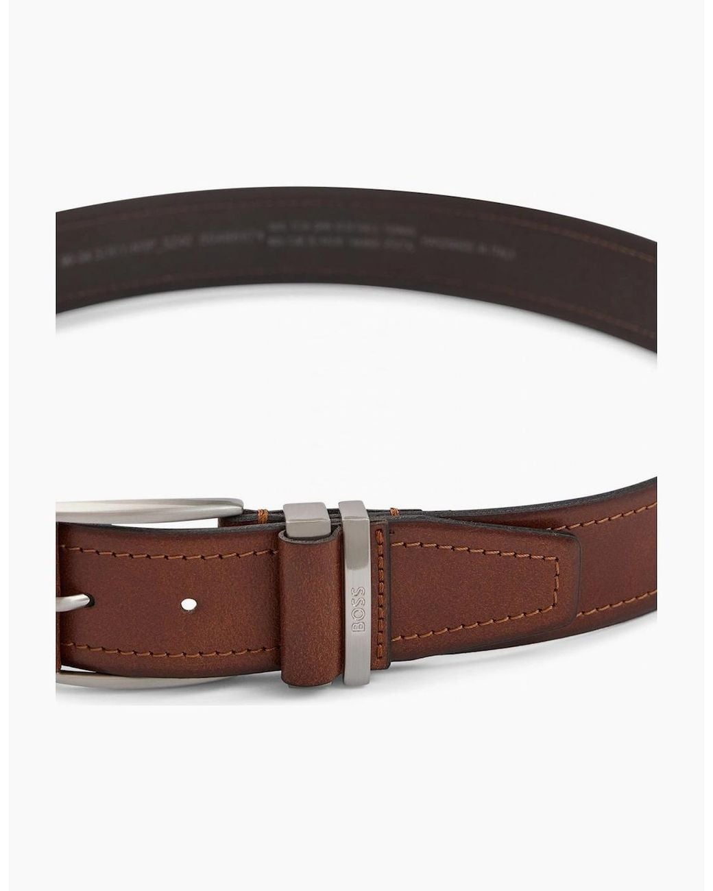 Boss Brown Medium Sody Leather Belt for men