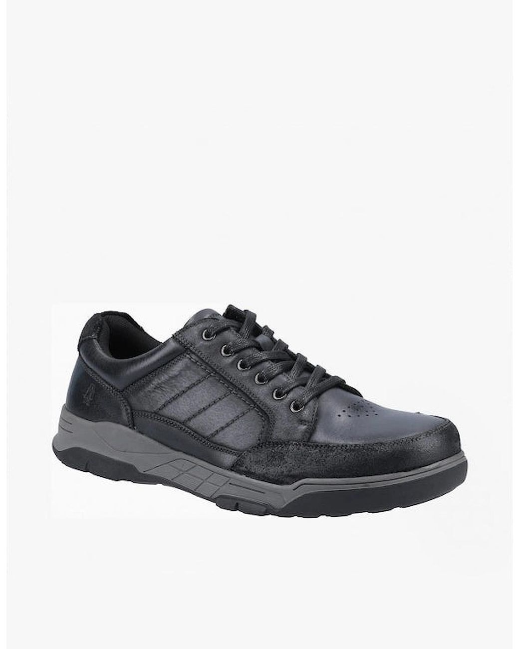 Hush Puppies Black Finley Leather Casual Shoes for men