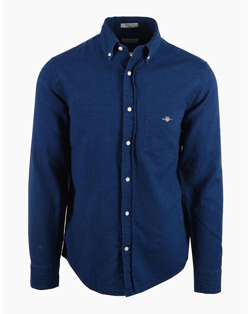 Gant Blue Reg Oxford Shirt Dark for men