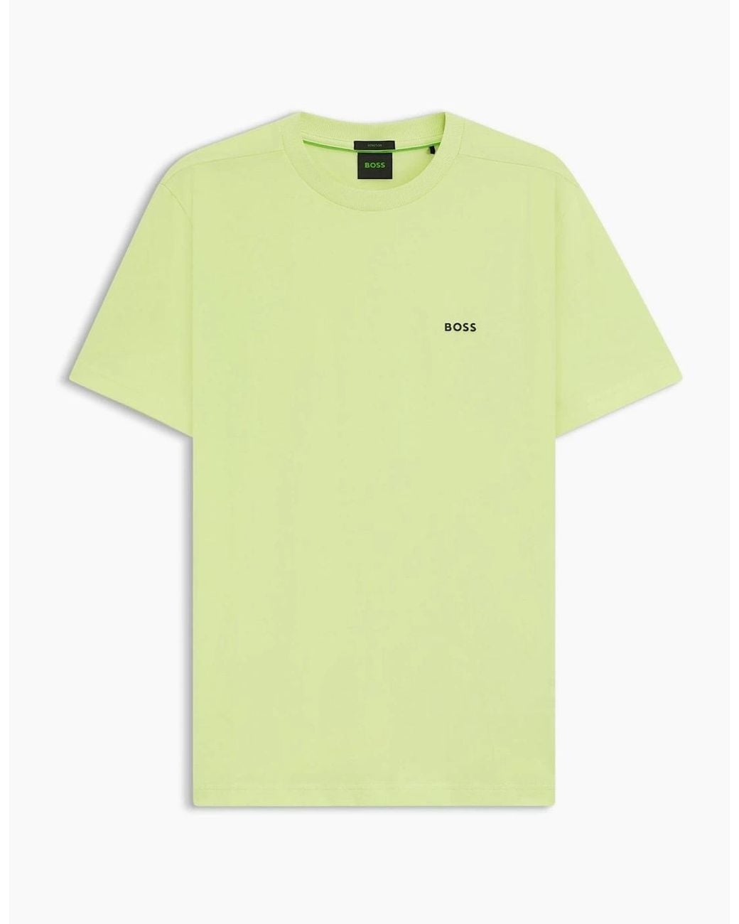 BOSS Logo T-Shirt, Logo Design in Yellow for Men | Lyst UK