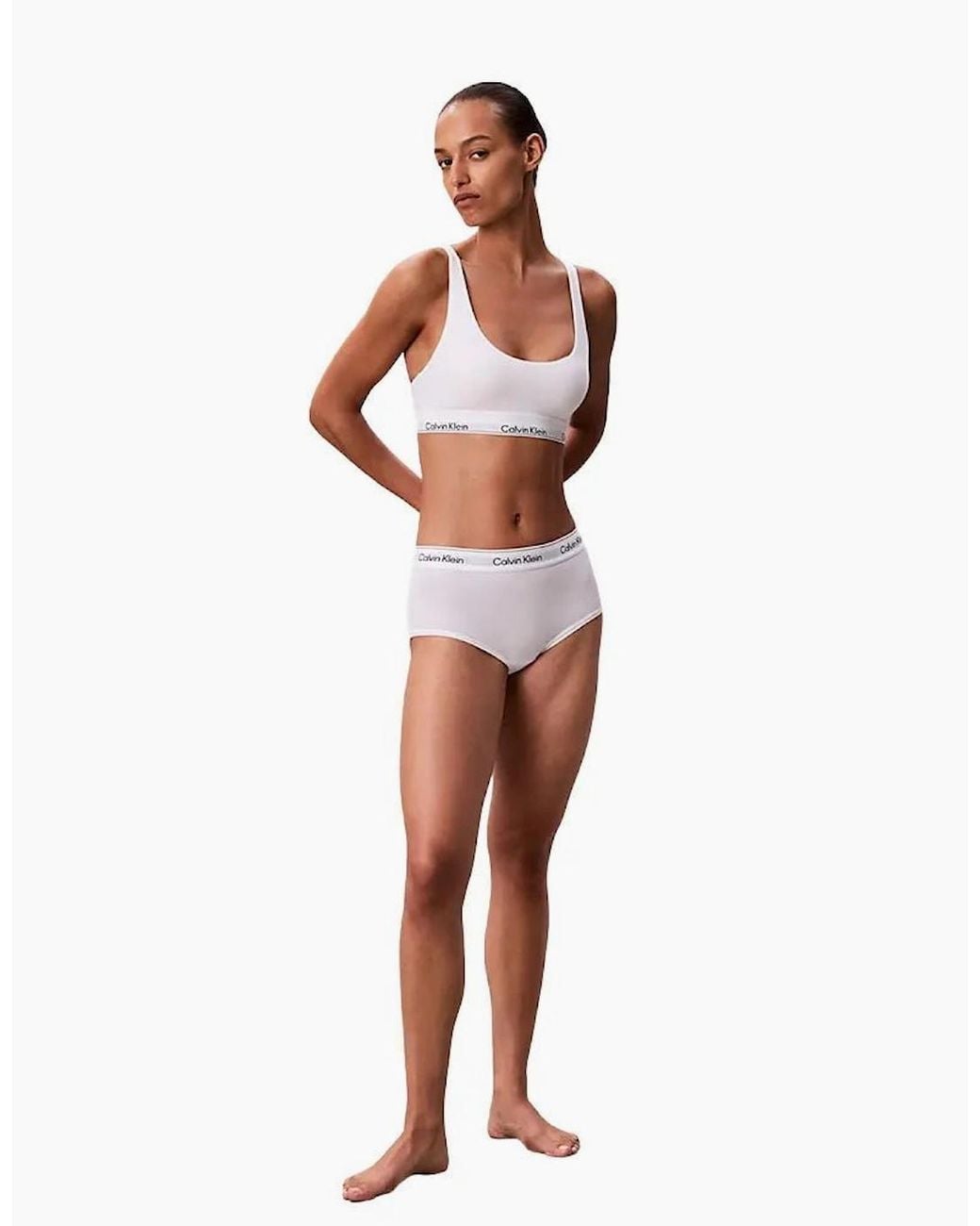 Calvin Klein White Icon Cotton Modal Boy Short