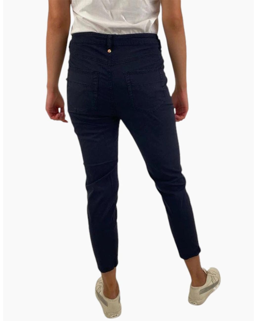 DIESEL Blue Fayza-Evo 0Papl Trousers Relaxed Boyfriend Fit Medium Waist Pants