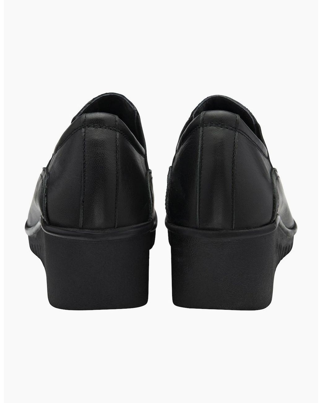 Lotus Black Delmar Wedge Shoes