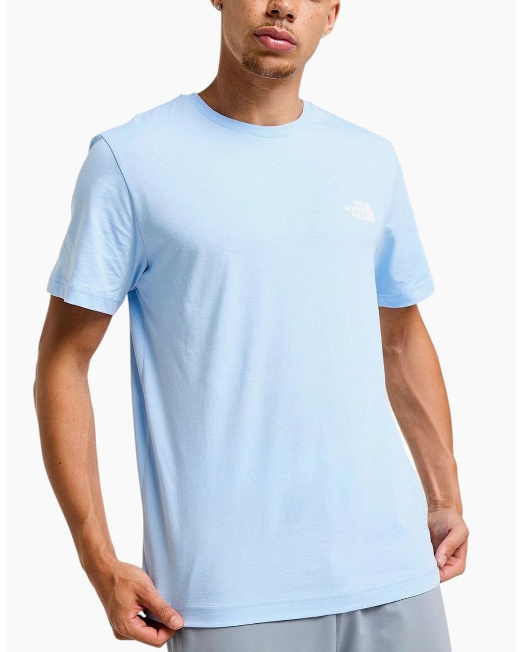 The North Face Blue T Shirt M Energy Globe Crew Neck Short Sleeve Cotton Tee for men